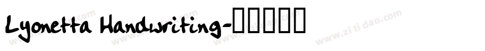 Lyonetta Handwriting字体转换
